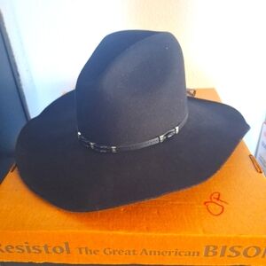 Restistol black 3x Cisco Cow boy hat